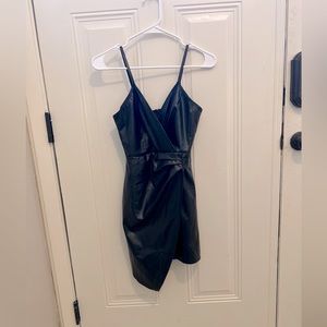 Faux Black Leather dress